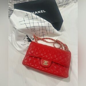 Double Flap Red Bag